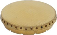 BURNER CAP PERFORATED BRASS POLISHED