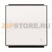 Клавиша для одноклавишных выключателей/переключателей/кнопок с символом "Звонок" и линзой подсветки, альпийский белый ABB 2CLA850430A1101