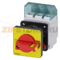 ГЛАВНЫЙ УПРАВЛЯЮЩИЙ ПЕРЕКЛЮЧАТЕЛЬ 3 ПОЛЮСА IU=25, P/AC-23A AT 400V=9, 5KW, ДЛЯ ФРОНТАЛЬНОГО МОНТАЖА, МОНТАЖ ПОСР. ЦЕНТР. ОТВЕРСТИЯ РЫЧАГ КРАСН\ЖЕЛТ. Siemens 3LD2150-0TK13