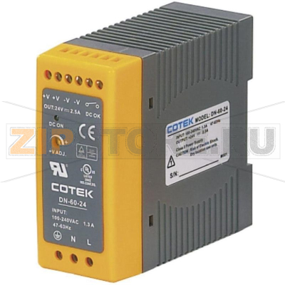 Блок питания на DIN-рейку 24 В, 2.5 А, 60 Вт Cotek DN 60-24 