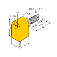 Датчик потока погружного типа с оценочной электроникой Turck FCS-GL1/2A2P-VRX/24VDC/A