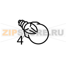 Thumb screw KitchenAid 5K45SSEWH Thumb screw KitchenAid 5K45SSEWHЗапчасть на деталировке под номером: 4