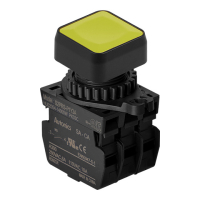 Выключатель кнопочный, Ø отверстия: 22/25 мм Autonics S2PRS-P1Y3A