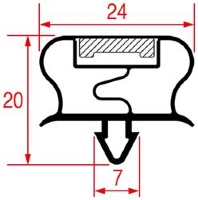 GUARNIZIONE AD INCASTRO 597x389 mm