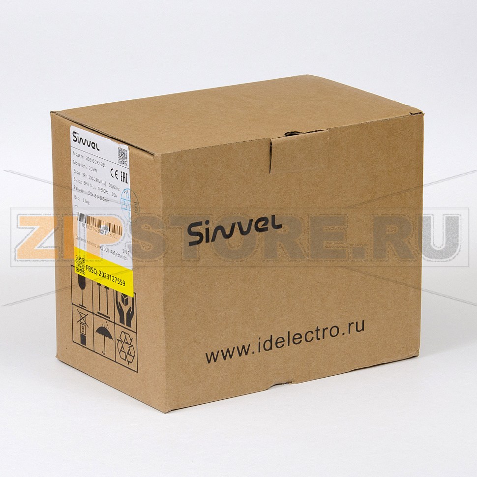 Преобразователь частоты 2.2 кВт, 1 фаза, 220 В, STO, тормозной модуль Sinvel SID300-2R2-2BS 