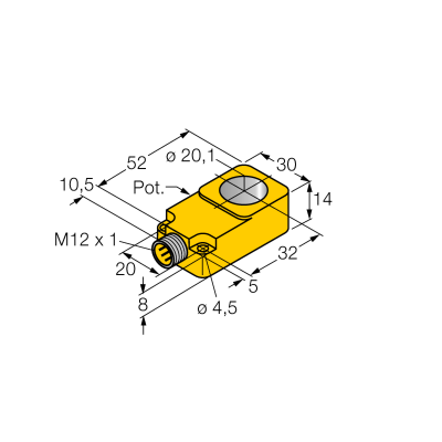 Датчик индуктивный Turck BI20R-Q14-LU-H1141 