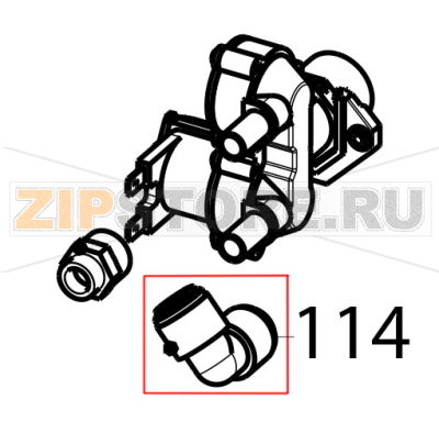 Pipe 90°, D.10 Tecnoinox EFB06DSL Pipe 90°, D.10 Tecnoinox EFB06DSLЗапчасть на деталировке под номером: 114