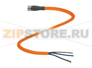 Кабель датчика-исполнительного устройства Female connector V3-GM-OR5M-POC Pepperl+Fuchs Описание оборудованияFemale cordset, M8, 3-pin, TPE cable, welding-bead resistant