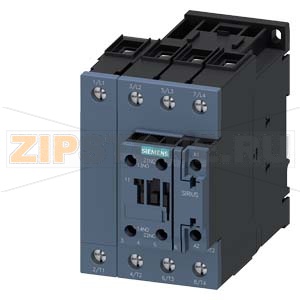 КОНТАКТОР, 4 ПОЛ. (4НО ГЛАВНЫХ КОНТАКТА), AC1:60A 24V AC 50HZ, 4-POLE, 4NO, SIZE S2, SCREW TERMINAL 1NO+1NC INTEGRATED Siemens 3RT2336-1AB00 