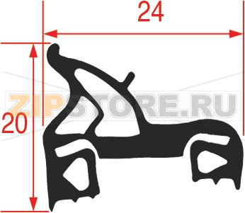 GASKET FOR OVEN DOOR 1490x450 mm 
