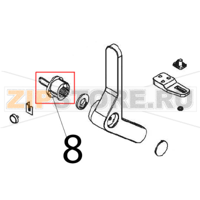 Oven door lock Angelo Po FX61E2 Oven door lock Angelo Po FX61E2Запчасть на деталировке под номером: 8