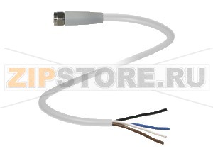 Кабель датчика-исполнительного устройства Female connector V31-GMV4A-2M-PP-W1 Pepperl+Fuchs Описание оборудованияSingle-ended female cordset, M8, V4A stainless steel, wash-down design, 4-pin, PP cable