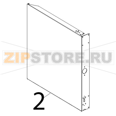 Fianco SX inox Unox XVC 204 Fianco SX inox Unox XVC 204Запчасть на деталировке под номером: 2