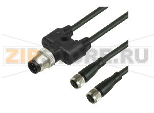 Сплиттер датчика-исполнительного устройства Y connection cable V3-GM-BK0,3M-PUR-U-T-V1-G Pepperl+Fuchs Описание оборудованияY connecting cable, M12 to 2 x M8, 3-pin, PUR cable