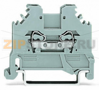 2-conductor through terminal block; 1.5 mm; lateral marker slots; for DIN-rail 35 x 15 and 35 x 7.5; CAGE CLAMP®; 1,50 mm; gray Wago 279-101