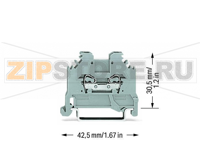 2-conductor through terminal block; 1.5 mm; lateral marker slots; for DIN-rail 35 x 15 and 35 x 7.5; CAGE CLAMP®; 1,50 mm; gray Wago 279-101 