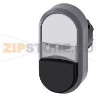АКТУАТОР ДВОЙНОЙ КНОПКИ С ВОЗМОЖНОСТЬЮ ПОДСВЕТКИ, 22MM, КРУГЛ., ПЛАСТИК С МЕТАЛЛИЧЕСКИМ ФРОНТАЛЬНЫМ КОЛЬЦОМ, КНОПКИ: БЕЛАЯ (ПЛОСКАЯ), ЧЁРНАЯ (ВЫСТУПАЮЩАЯ) , С ГРАВИРОВКОЙ ЛАЗЕРОМ, НОМЕРА СИМВОЛОВ В СООТВ. С ISO7000 ИЛИ IEC60417 Siemens 3SU1031-3BB61-0AA0-