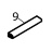 Perfil goma negra en ''U'' L=70 Fagor ECO-200