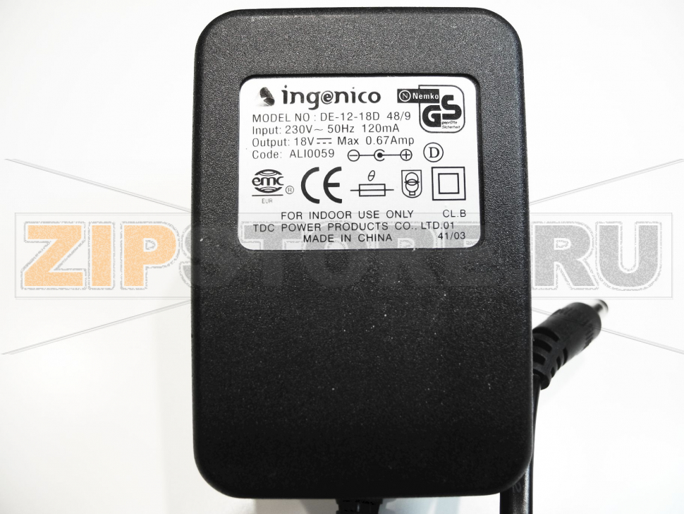 Адаптер питания (18V, 670mA) Ingenico DE-12-18D 48/9 Блок питания Ingenico DE-12-18D 48/9