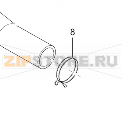Drahtschlauchklemme; D44,4X3,2 Winterhalter UC-M Drahtschlauchklemme; D44,4X3,2 Winterhalter UC-MЗапчасть на деталировке под номером: 8Название запчасти на немецком языке: Drahtschlauchklemme; D44,4X3,2 Winterhalter UC-M