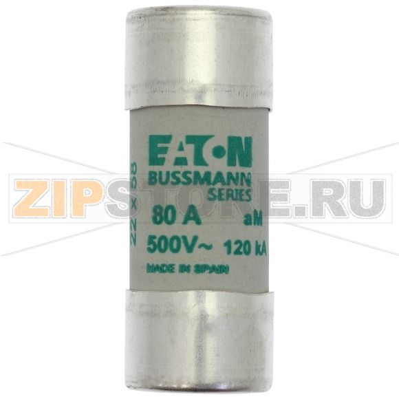 Предохранитель, 80 A, AC 500 В, 120 кА, 22x58 мм, aM, IEC Eaton CYLINDRICAL FUSE 22x58 80A AM 5 