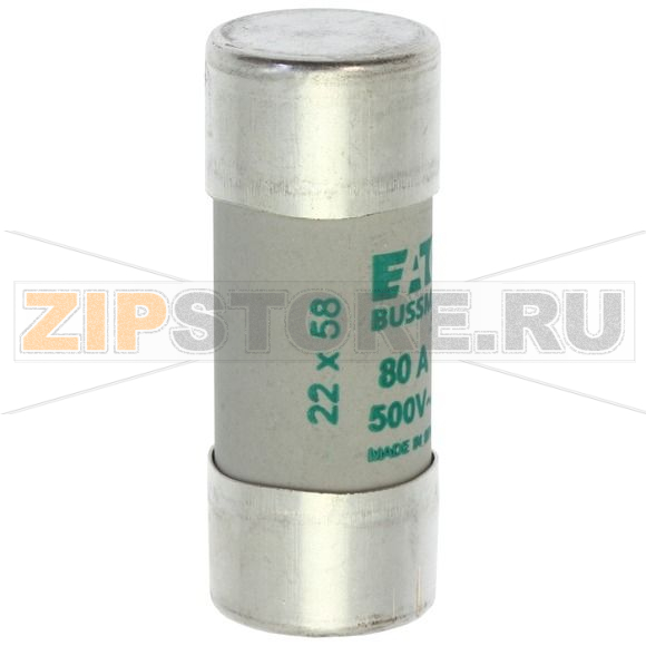 Предохранитель, 80 A, AC 500 В, 120 кА, 22x58 мм, aM, IEC Eaton CYLINDRICAL FUSE 22x58 80A AM 5 