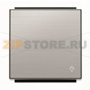 Клавиша для одноклавишных выключателей/переключателей/кнопок с символом &quot;Свет&quot;, нержавеющая сталь ABB 2CLA850420A1401 