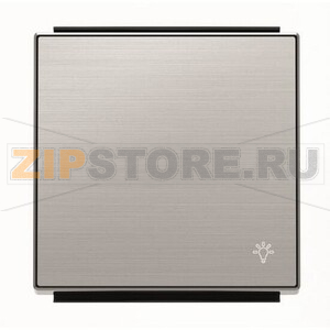 Клавиша для одноклавишных выключателей/переключателей/кнопок с символом &quot;Свет&quot;, нержавеющая сталь ABB 2CLA850420A1401 