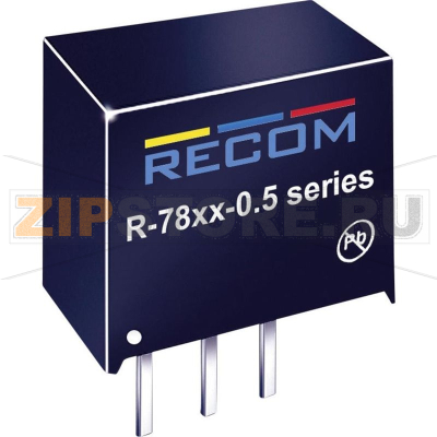 Преобразователь DC/DC, печатный монтаж, 9 В/DC, 0.5 A, 4.5 Вт Recom R-789.0-0.5 