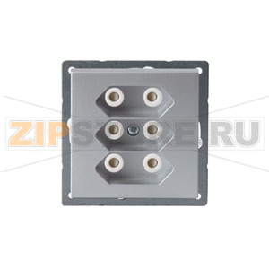 Розетка без заземления, алюминий ABB 2TKA00000451 