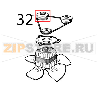 Pulley, magnet and spacer assembly Ugolini Arctic Compact 8/4 Pulley, magnet and spacer assembly Ugolini Arctic Compact 8/4Запчасть на деталировке под номером: 32