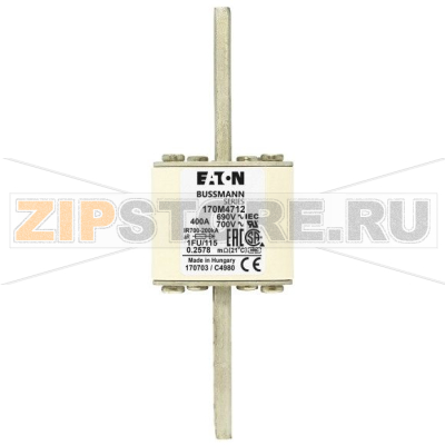 Предохранитель, 400 A, AC 690 В, size 1, 53x69x136 мм, aR, IEC UL Eaton FUSE 400A 690V 1FU/115 