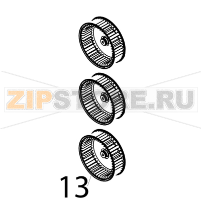 Impeller fan V200x61 Piron P920RXS Impeller fan V200x61 Piron P920RXSЗапчасть на деталировке под номером: 13