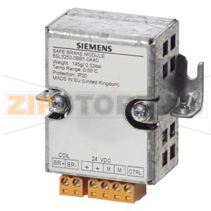 SINAMICS РЕЛЕ БЕЗОПАСНОГО ТОРМОЖЕНИЯ ДЛЯ СИЛОВОГО МОДУЛЯ Siemens 6SL3252-0BB01-0AA0 