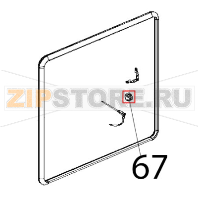 Supporto sonda al cuore con cava per filo inox Unox XVC 504 Supporto sonda al cuore con cava per filo inox Unox XVC 504Запчасть на деталировке под номером: 67