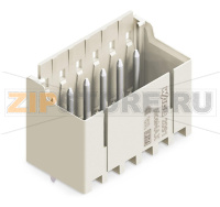 Вилка THT; Вывод под пайку 1 мм O; прямые; Шаг контактов 3,5 мм; 10-пол.; светло-серые Wago 2091-1410