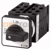 Переключатель, контакты: 12, 20 A, панель: HAND-AUTO, 90°, с фиксацией Eaton T0-6-8529/E