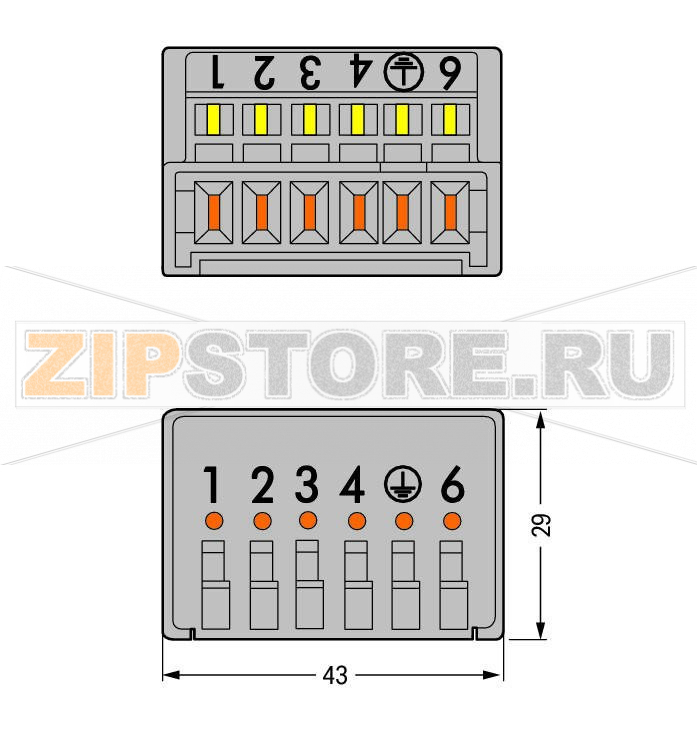 Вилка; 6-пол.; серые Wago 730-116 Штекеры с зажимом CAGE CLAMP® для универсального соединения всех типов проводников...