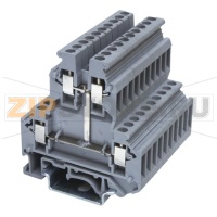 Клемма проходная, универсальная, 2 уровня, серая CHIKU RUKK 3-PV