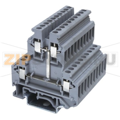 Клемма проходная, универсальная, 2 уровня, серая CHIKU RUKK 3-PV 