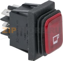 КРАСНЫЙ ДВУХПОЛЮСНЫЙ ПЕРЕКЛЮЧАТЕЛЬ 16А 250В 