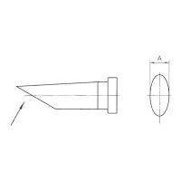 Жало паяльное, круглое, длинное, скошенное, наконечник: 3.2 мм, 1 шт Weller LT-CC
