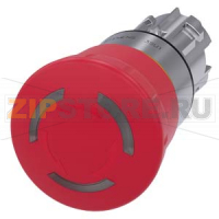 EMERGENCY STOP MUSHR. PUSHB., CAN BE ILLUMINATED, 22MM, КРУГЛ., ГЛЯНЦЕВЫЙ МЕТАЛЛ, КНОПКА КРАСНАЯ, 40MM, ПОДТВЕРЖДЕНИЕ СРАБАТЫВАНИЯ ФИКСАЦИЕЙ (POSITIVE LATCHING), ДЕБЛОКИРОВКА ПОВОРОТОМ, С МАРКИРОВКОЙ ЛАЗЕРОМ, НИЖНИЙ РЕГИСТР Siemens 3SU1051-1HB20-0AA0-Z&nb