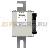 Предохранитель, 250 A, AC 1250 В, 100 кА, size 2, 61x77x138 мм, aR, DIN, IEC Eaton FUSE 250A 12