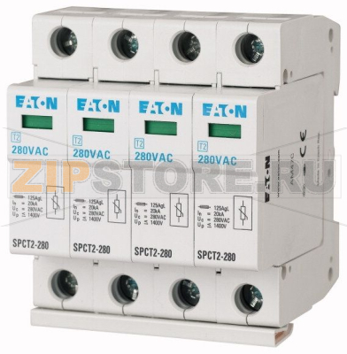 Комплект разрядников 280В, 4 полюса Eaton SPCT2-280/4 