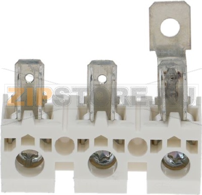 TERMINAL BLOCK WHITE 3-POLES 