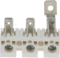 TERMINAL BLOCK WHITE 3-POLES