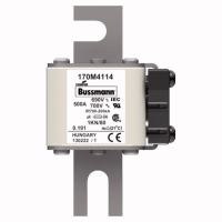 Предохранитель, 500 A, AC 690 В, 200 кА, DIN 1, 53x69x108 мм, aR, DIN, IEC Eaton FUSE 500A 690V