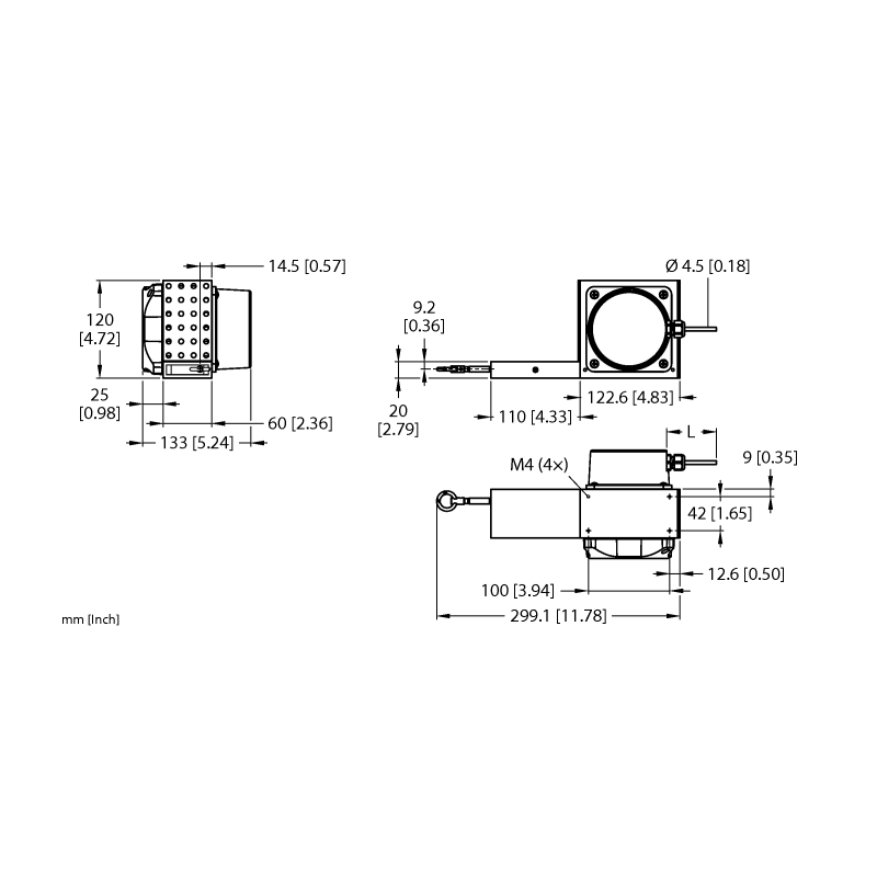 Энкодер тросиковый Turck DWE-10000-120-9D16B-C 