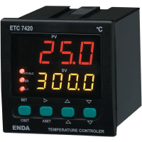 Регулятор температуры PID, тип датчика: Pt100, J, K, T, S, R, 2 А, SSR, 101x72х72 мм Enda ET7420-230